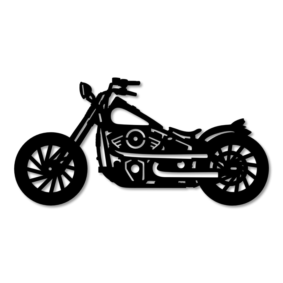 Classic Chopper Motorbike Wall Art - 30cm