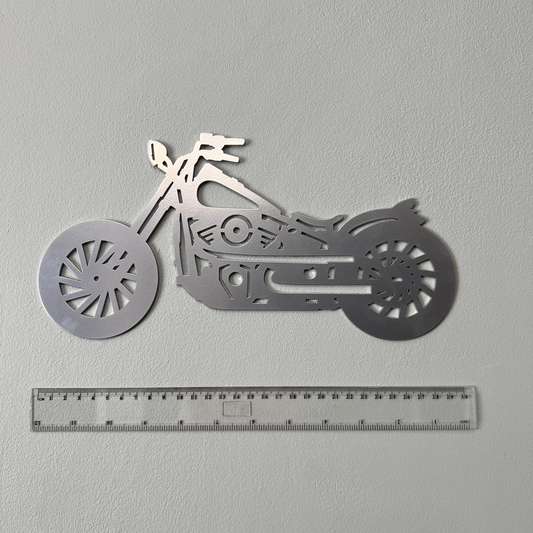 Classic Chopper Motorbike Wall Art - 30cm