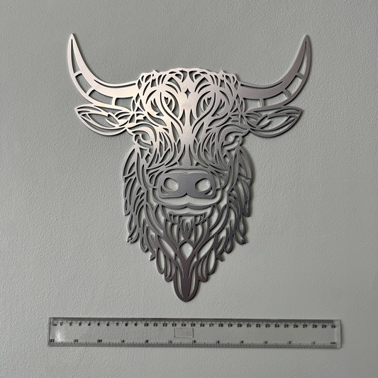 Highland Cow Wall Art - 30cm