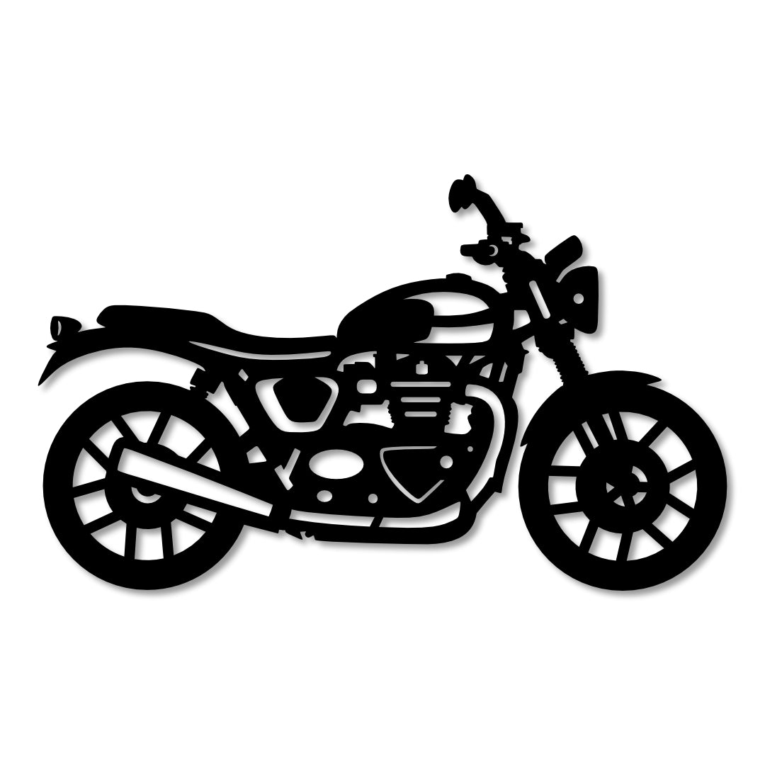Modern Classic Motorbike Wall Art - 30cm