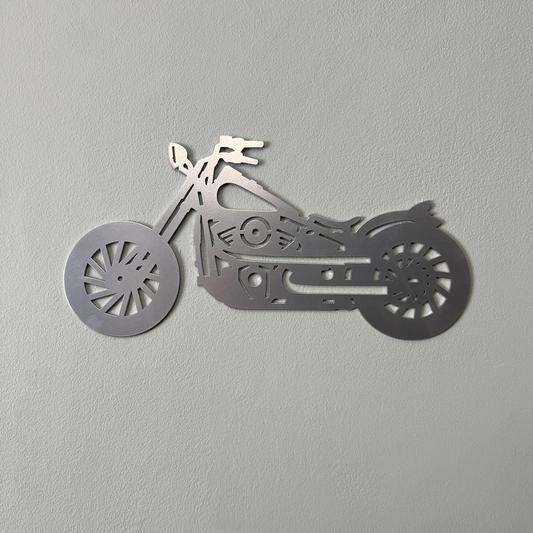 Classic Chopper Motorbike Wall Art - 30cm