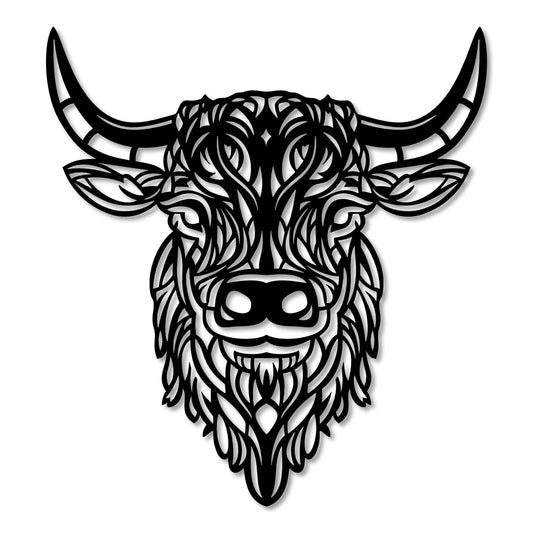 Highland Cow Wall Art - 30cm