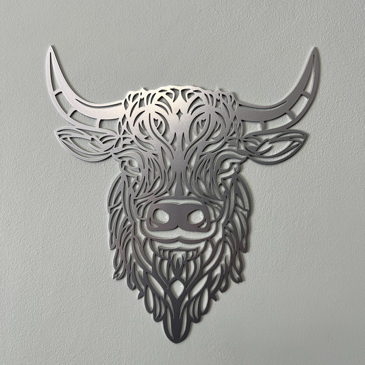 Highland Cow Wall Art - 30cm