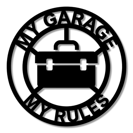 My Garage My Rules Wall Art - 30cm