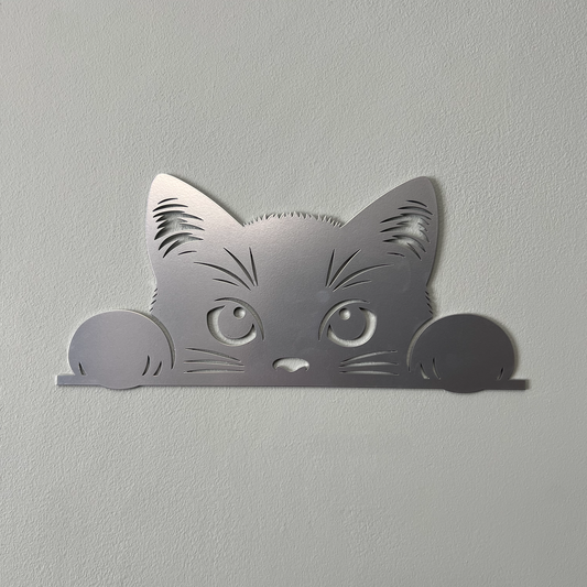 Peeking Cat Wall Art - 30cm