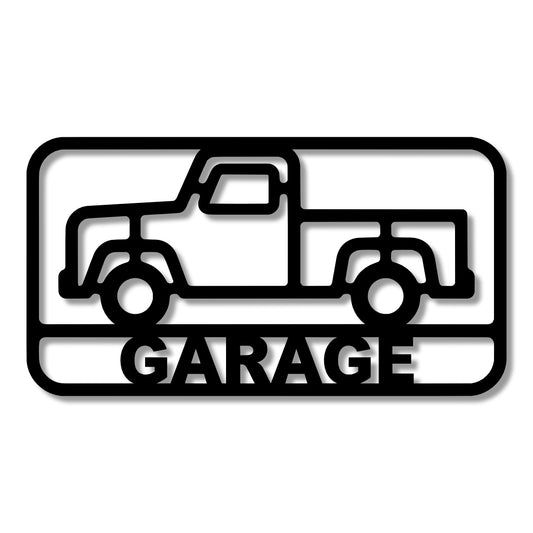 Truck Garage Wall Art - 30cm