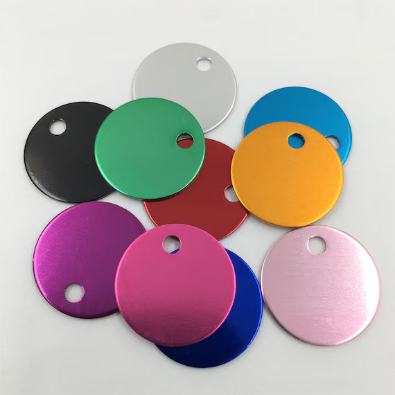 30mm Round Aluminum Blanks - Powder Coated